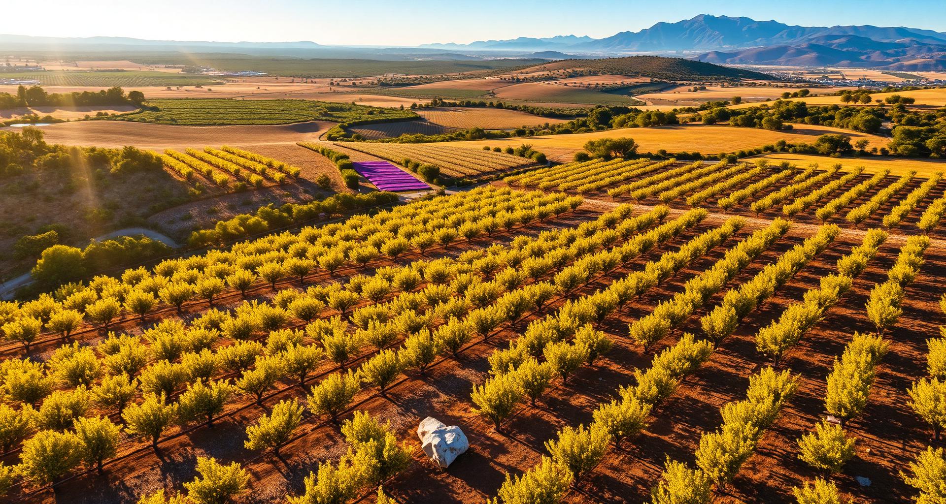 Wijngaarden in de zuidelijke Rhône-vallei met garrigue en lavendel